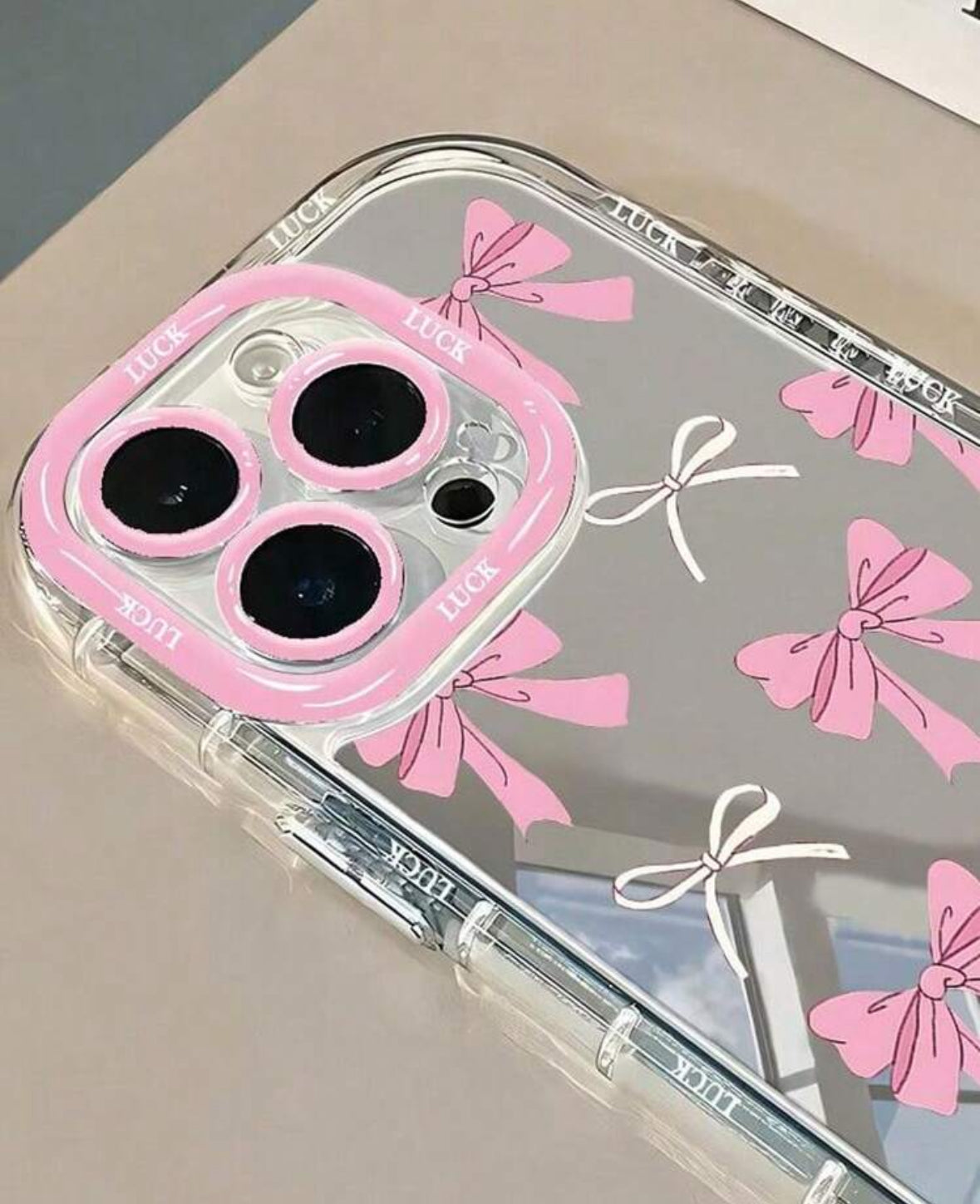 Pink bow case