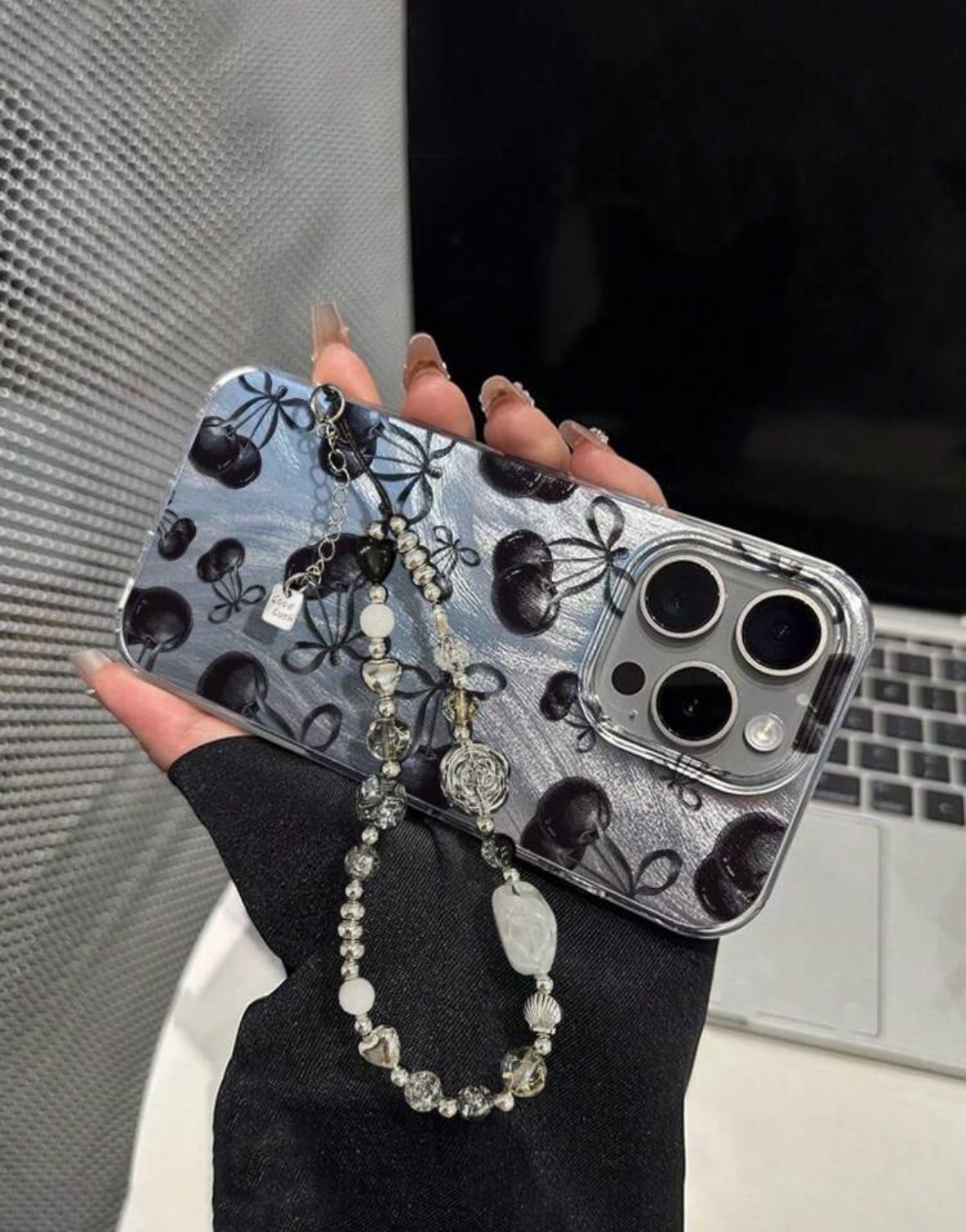 Cherry shiny Anti-drop minimalistic phone case