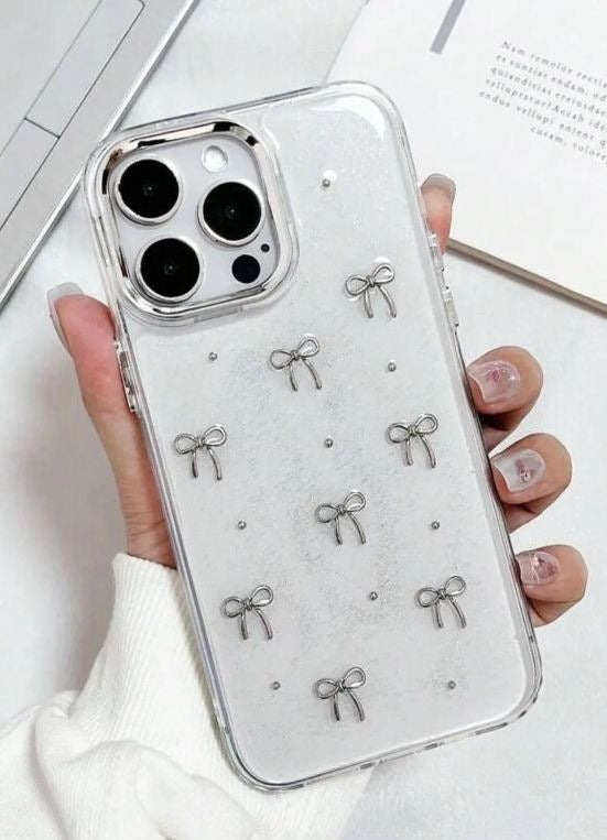 Silver bow case🎀