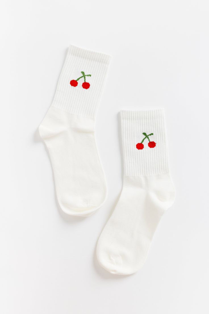 Icon Embroidered Quarter Crew Socks