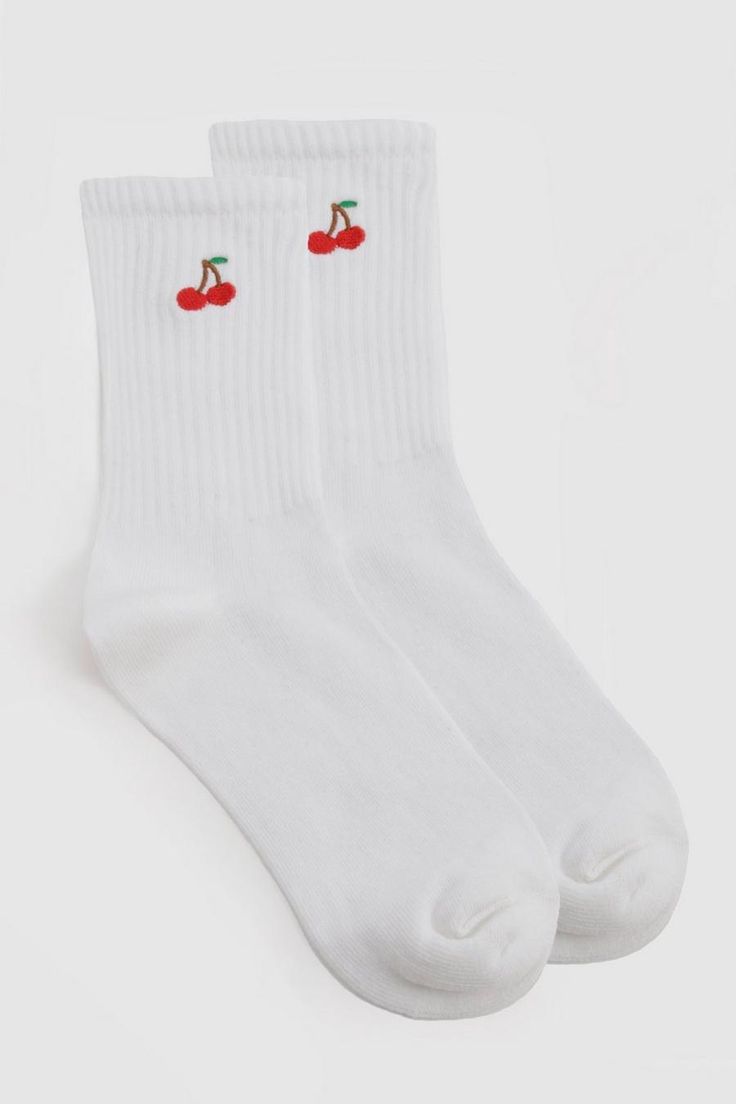 Icon Embroidered Quarter Crew Socks